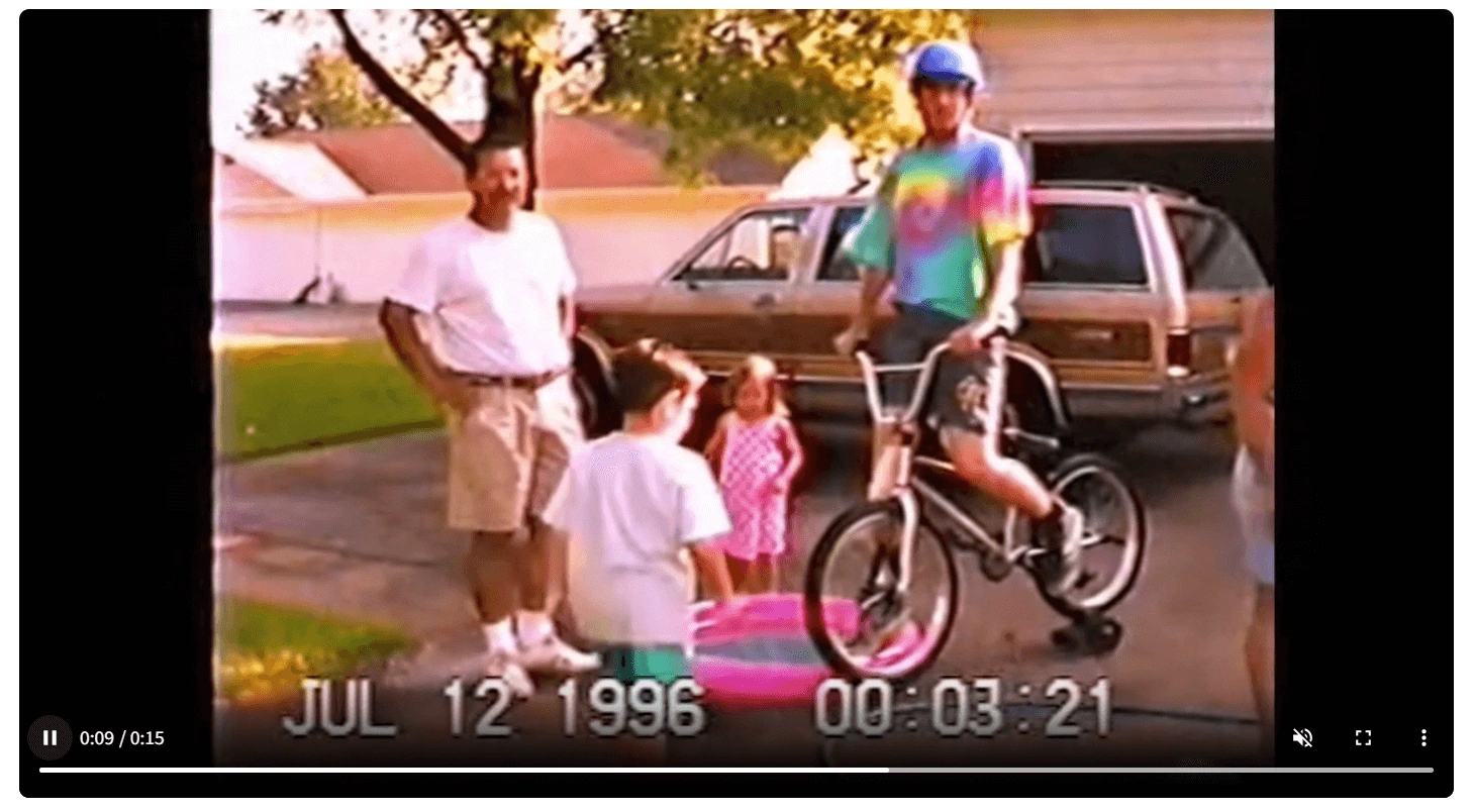 only use text generated vhs video of a home party