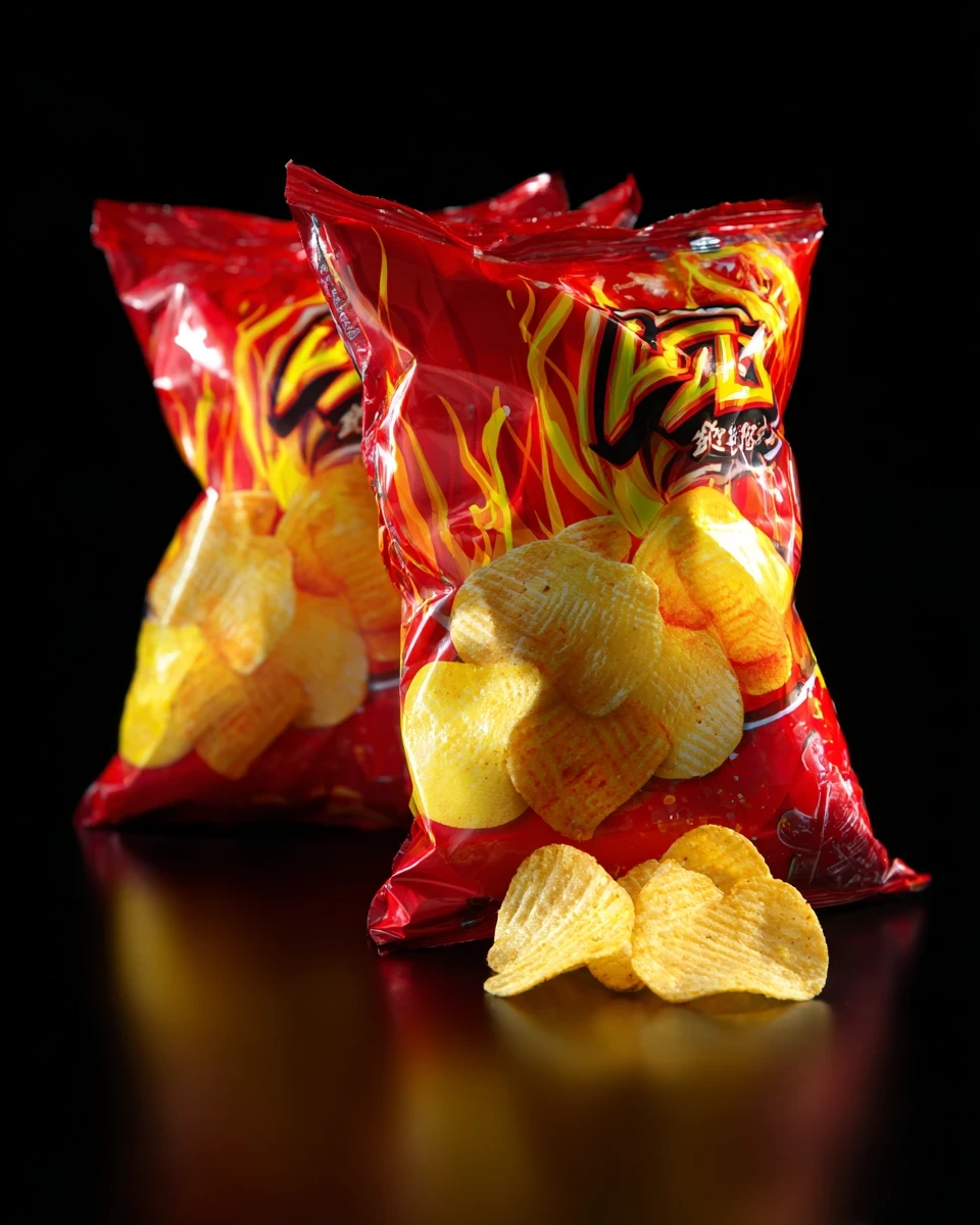 pillow pouch spicy potato chips