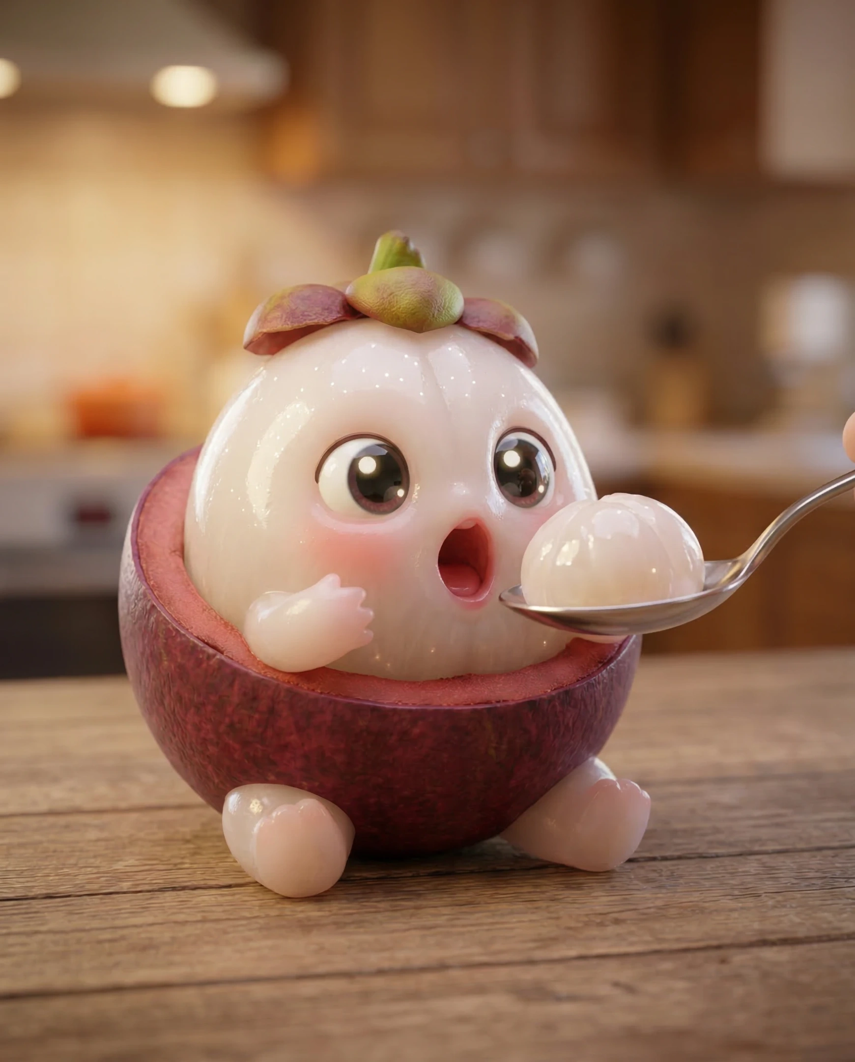 mangosteen baby fruit eating fruit