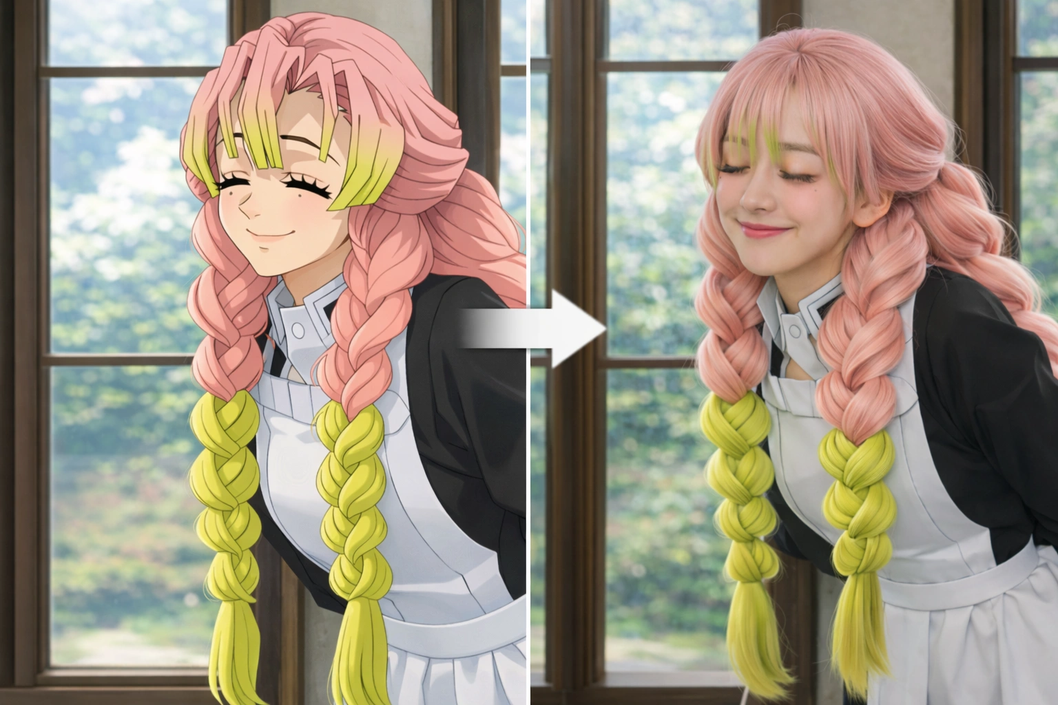 kanroji mitsuri anime to realistic