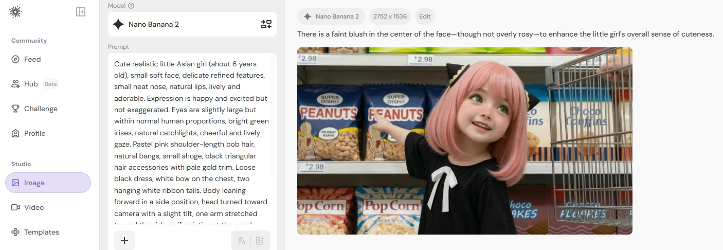 anya forger realistic image by piclumen