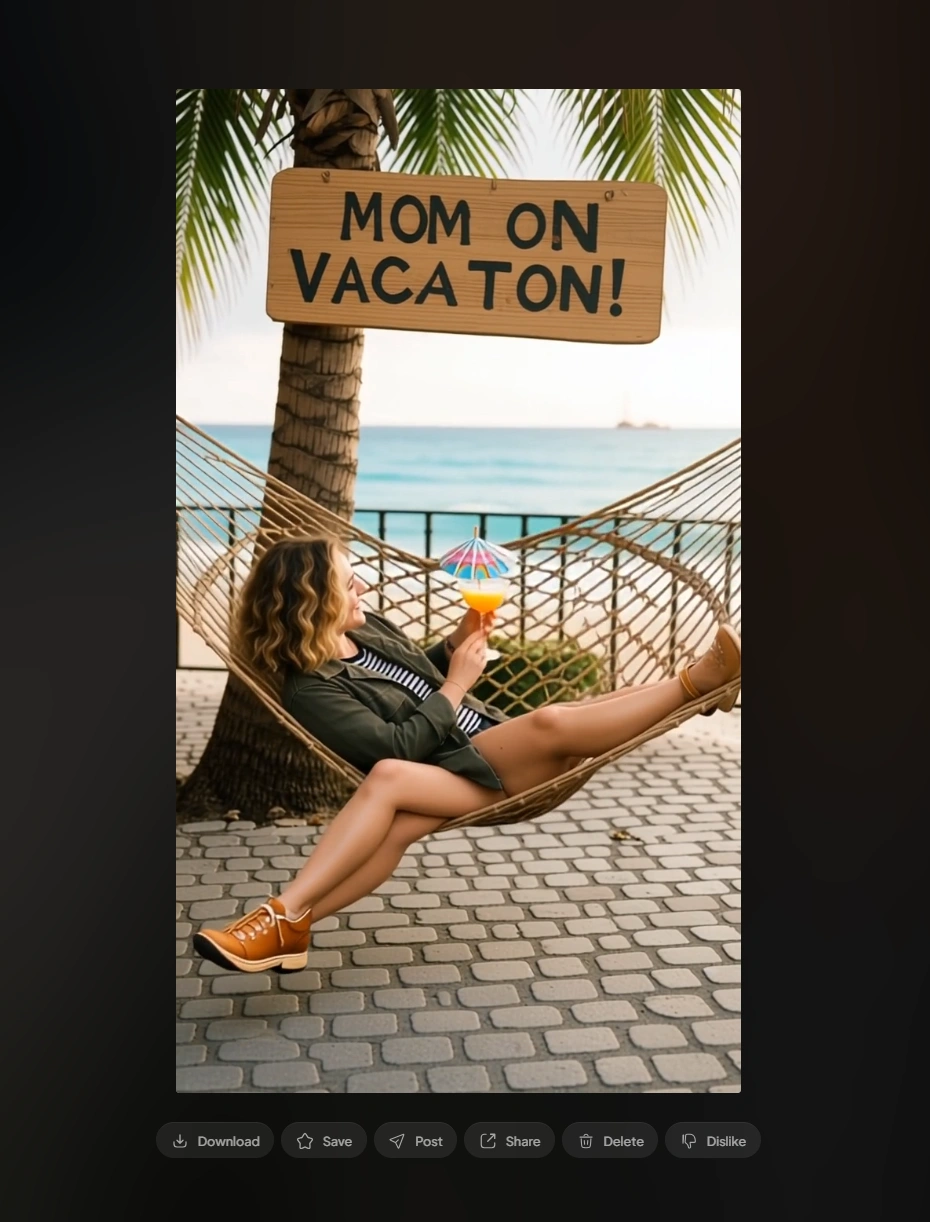 mom on vacation