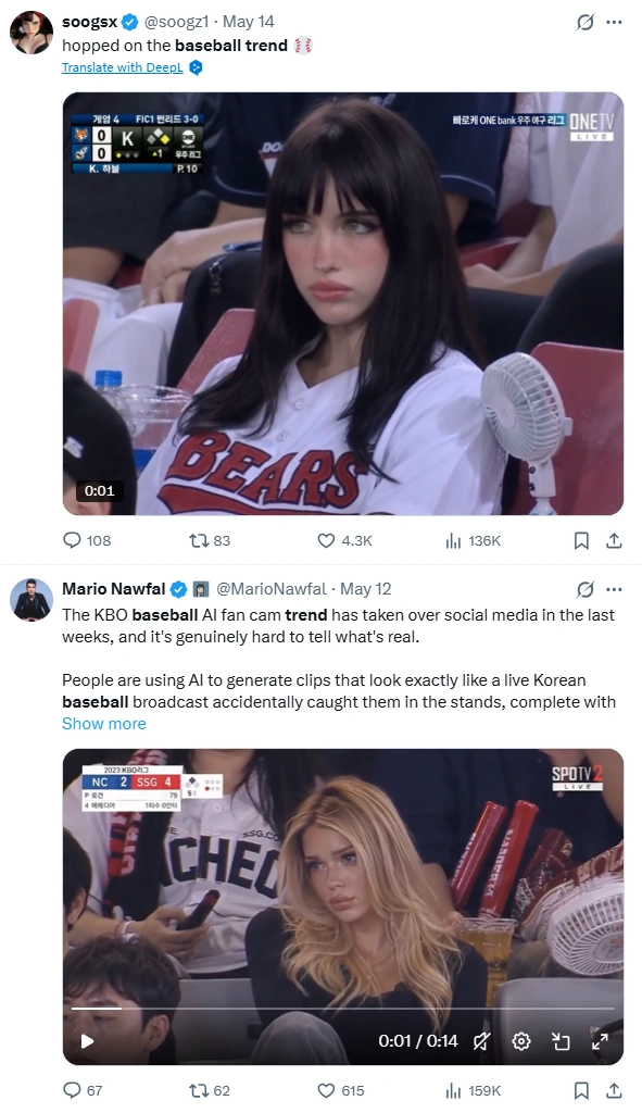 baseball trend on x
