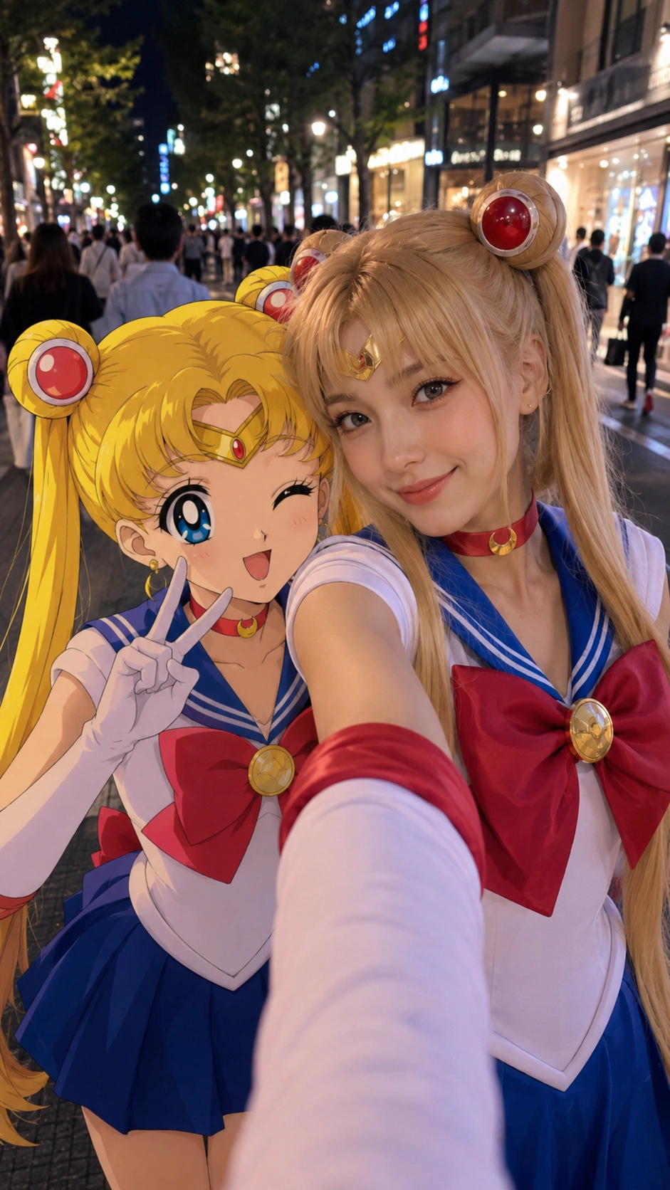 Sailor moon selfie Sailor moon selfie