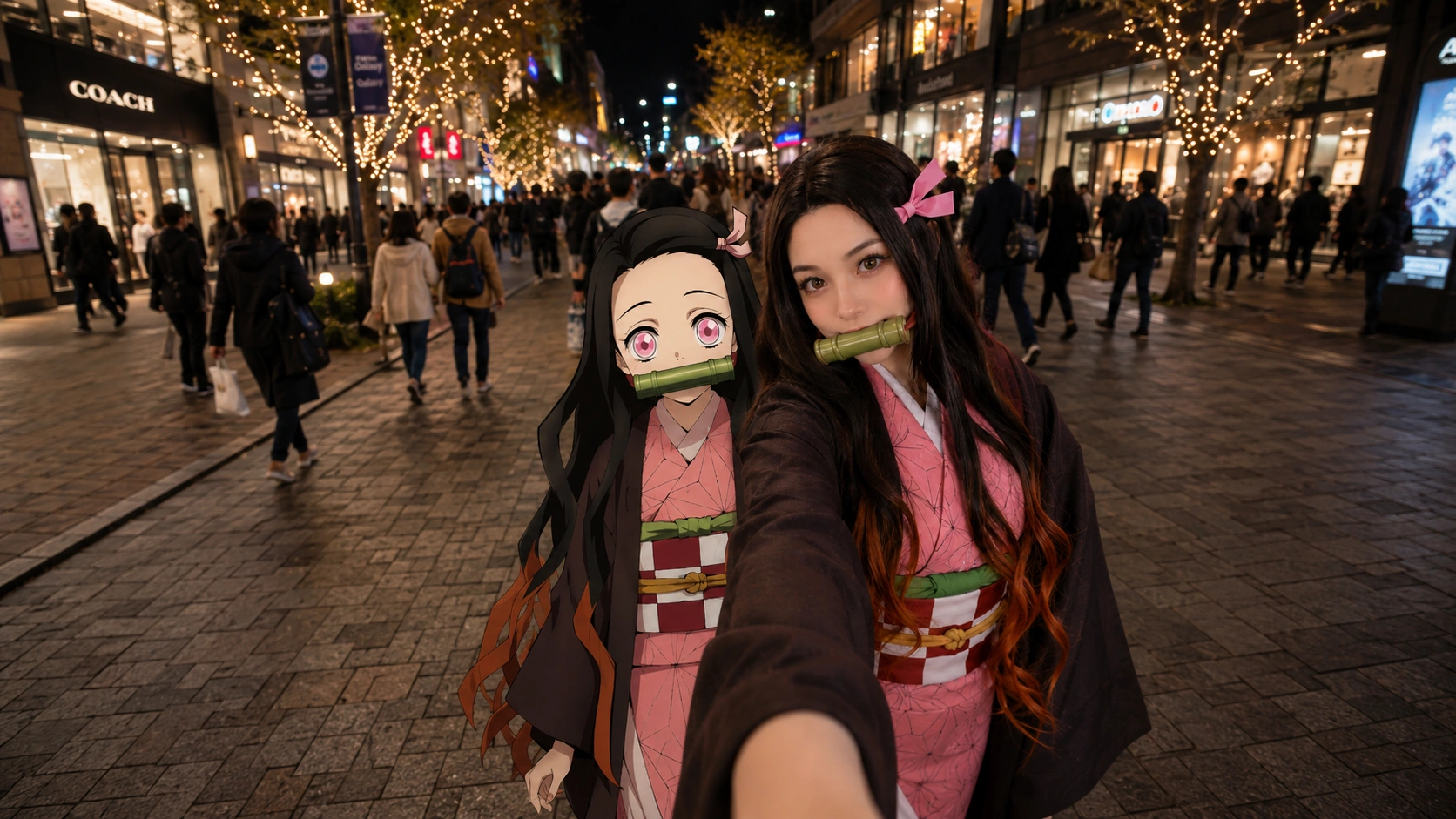 nezuko selfie nezuko selfie