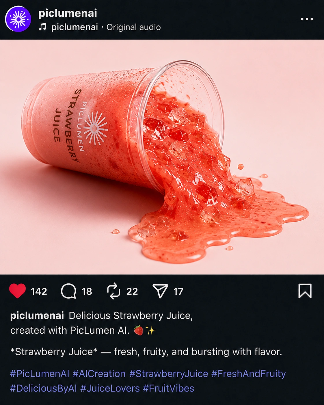 strawberry juice ins