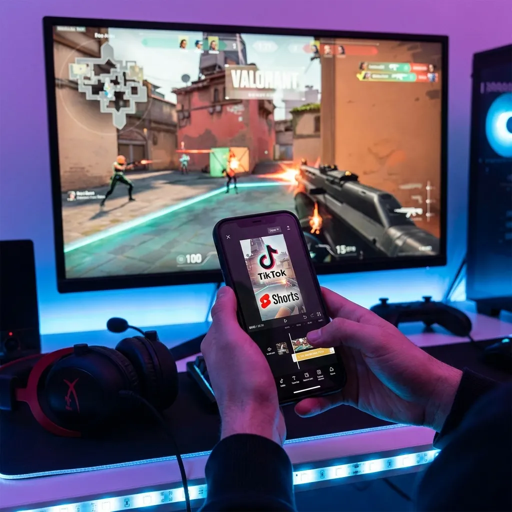 Clips gaming courts pour Shorts YouTube et TikTok