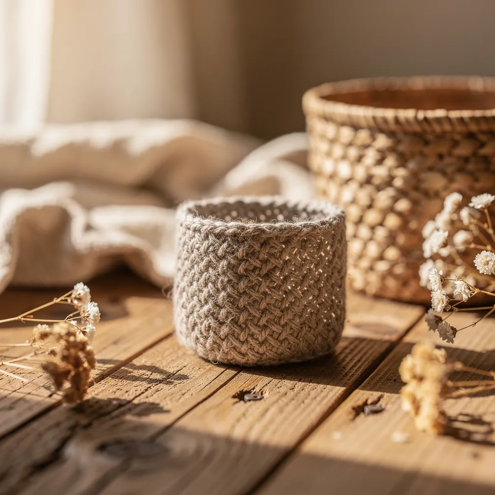Warm handmade craft product photography on rustic lifestyle background for Etsy shop