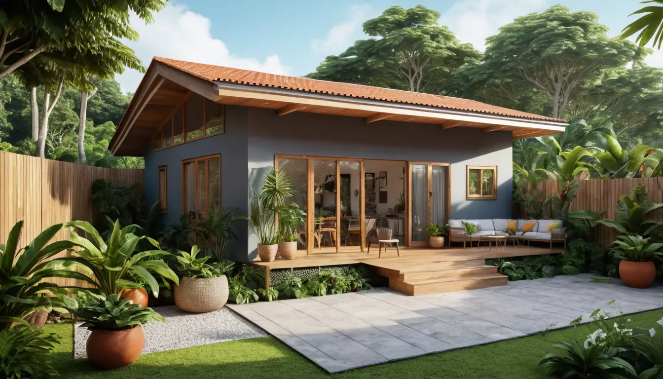 Cozy Small Country House With Tropical Garden Patio
