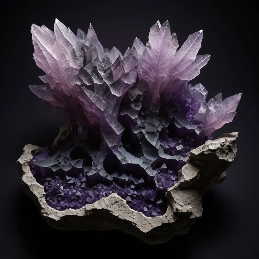 Dark glowing crystal formed from solidified shadow