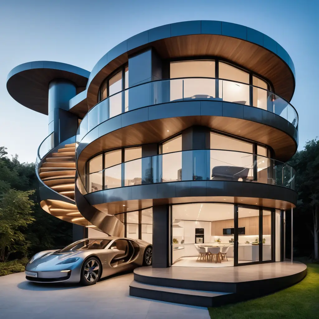 Futuristic Three Story Mobile Luxury House On Vehicle