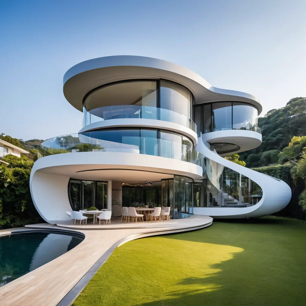 Futuristic Mobile Luxury House With Panoramic Glass Levels