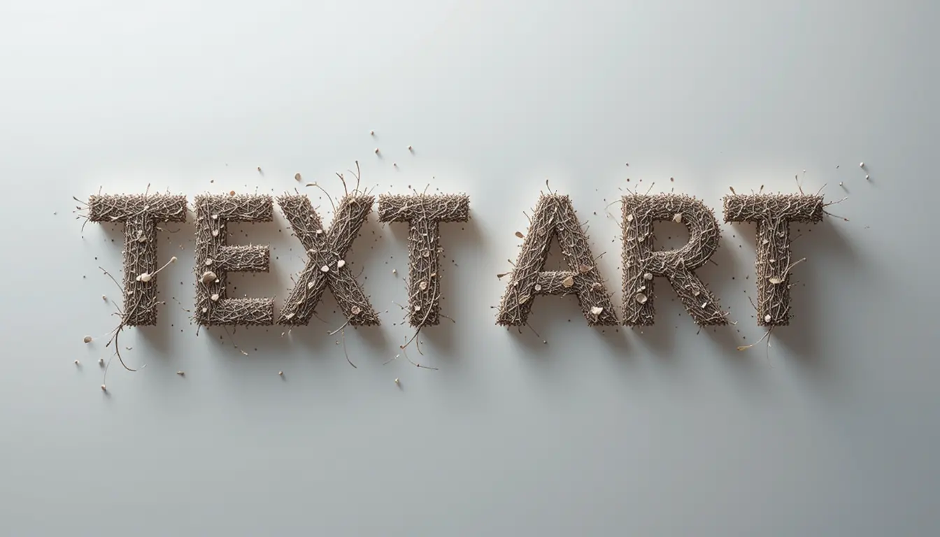 Elegant ad showcasing transformed text into vivid visual art