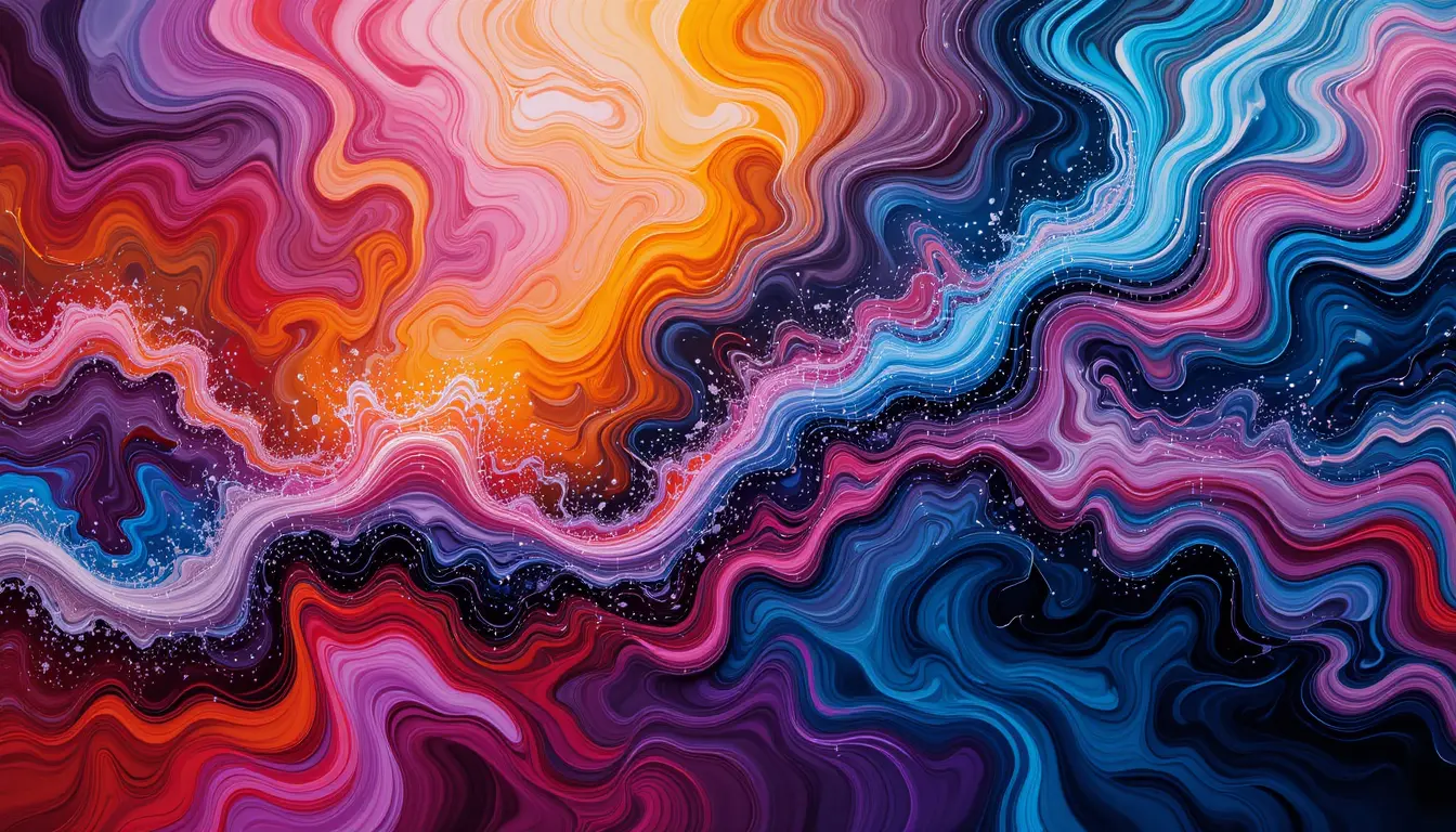 Colorful abstract art inspired by flowing sound waves
