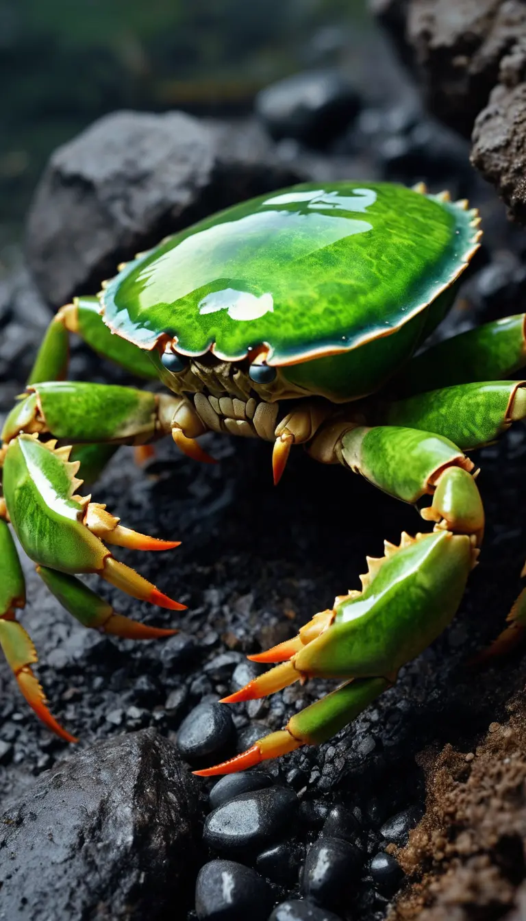 Acidic Crab Monster On A Desolate Rocky Shore
