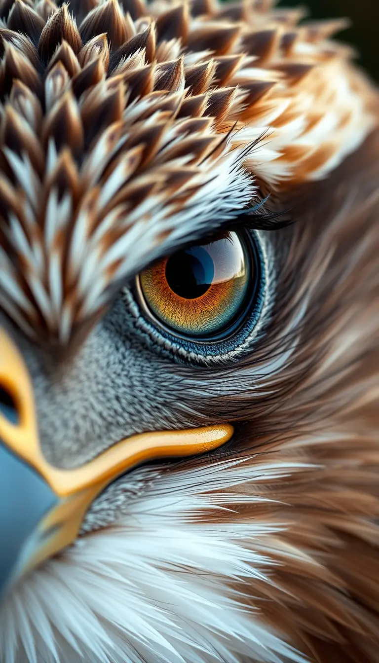 Extreme close up of a detailed eagle eye photograph