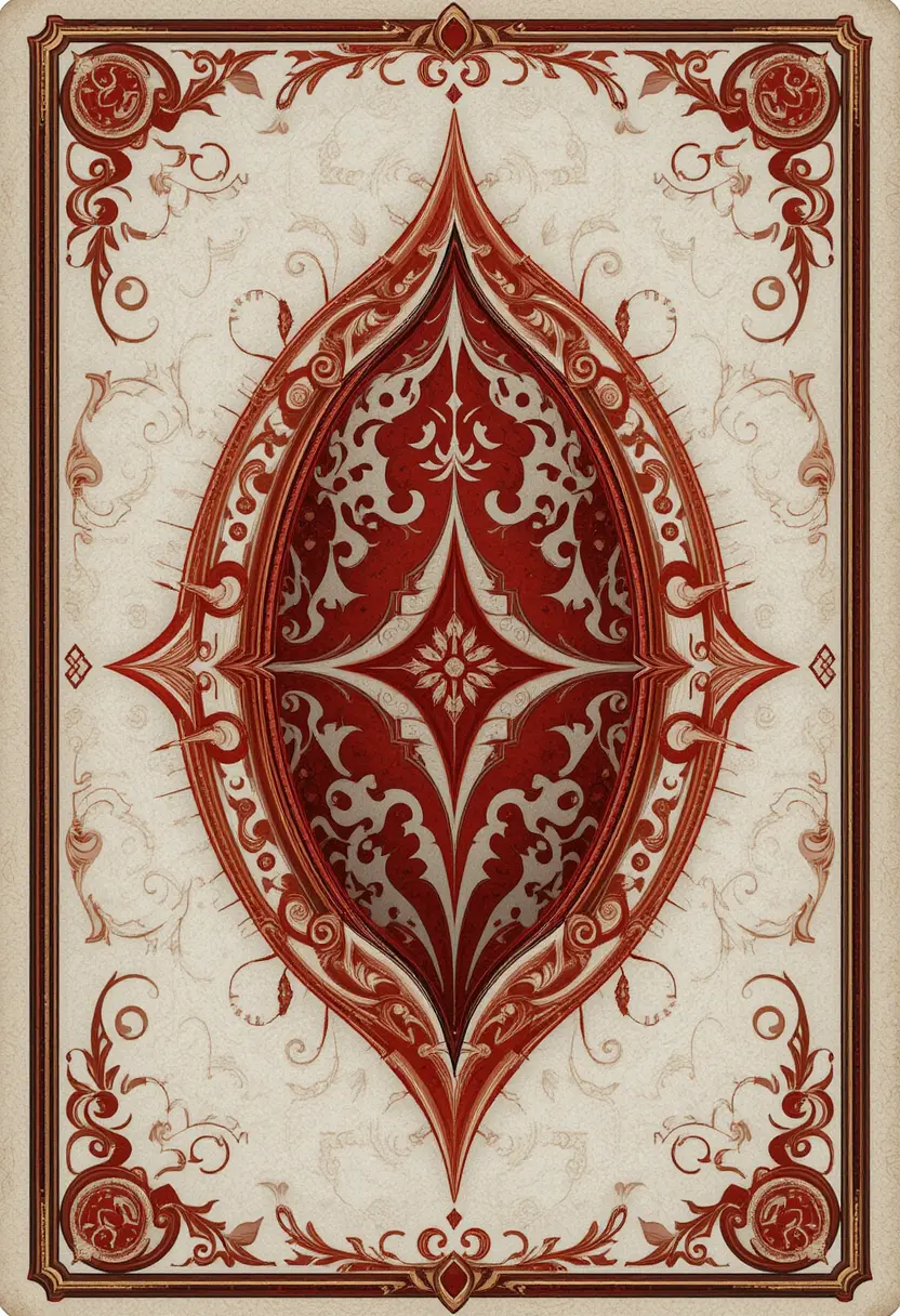 Fantasy anime style card back with arcane pattern