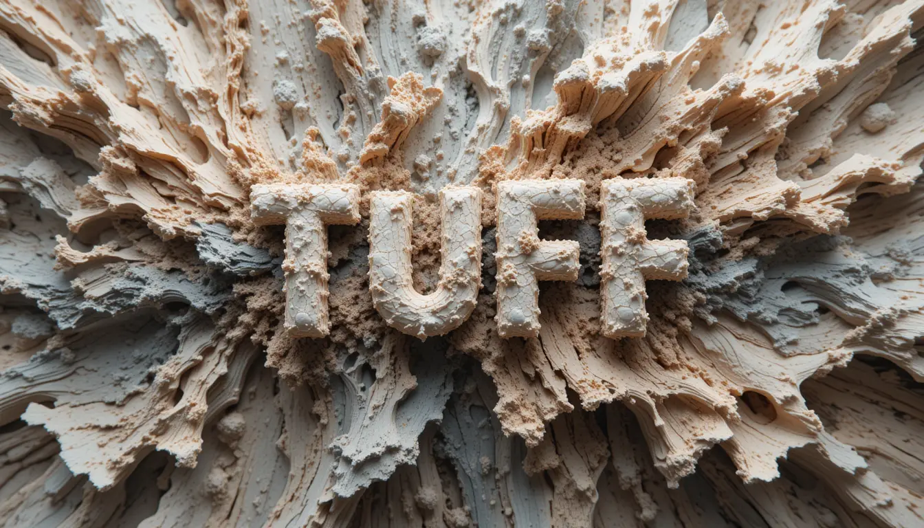 Abstract tuff typography logo with creative acronym design