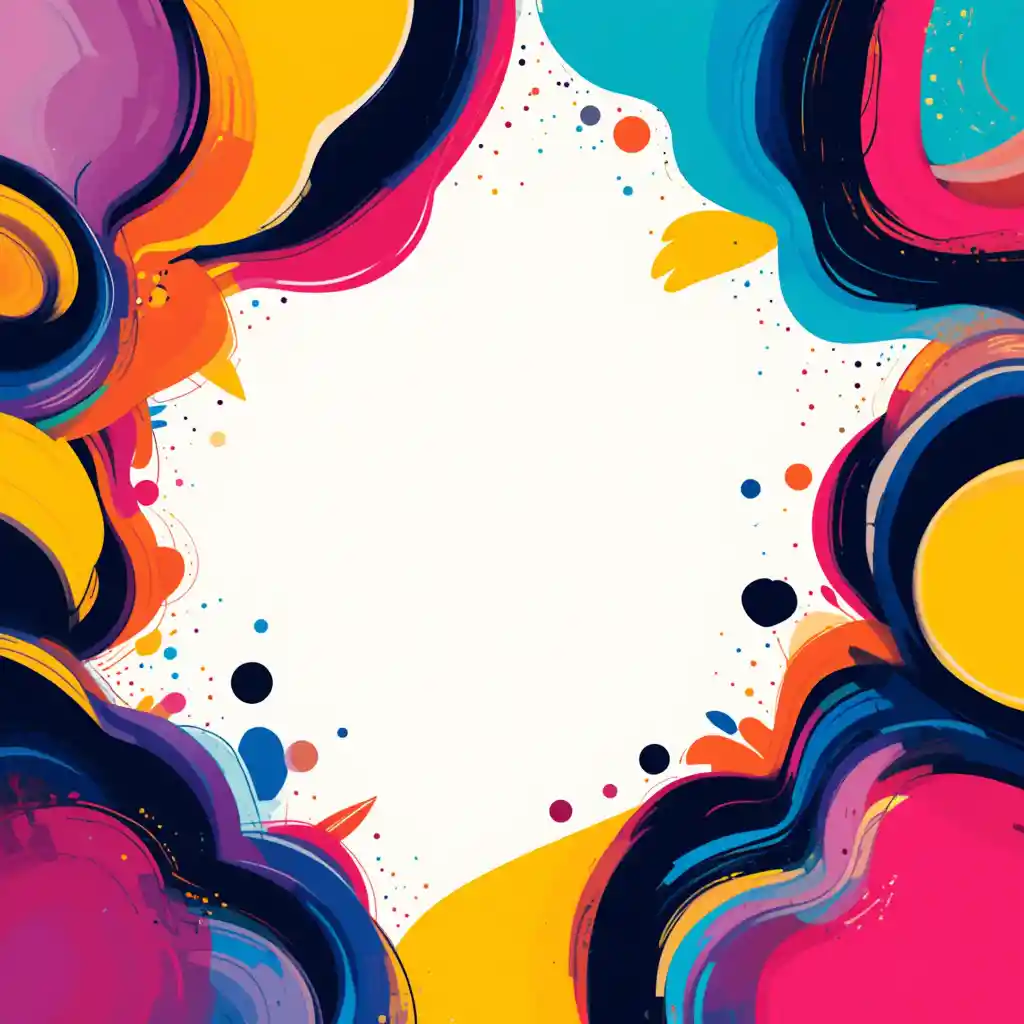 Lebendiger abstrakter Hintergrund mit kräftigen Farben und dynamischen Mustern