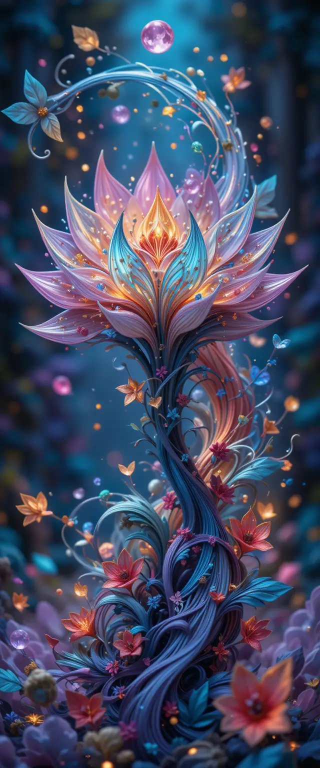 Full body view of vibrant paper quilling artwork