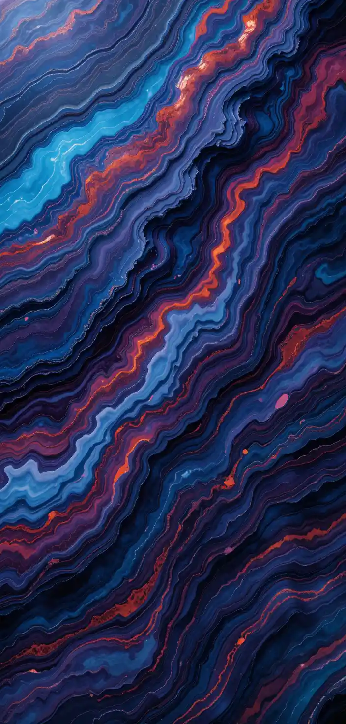 Vibrant marble stone artwork in a modern interior