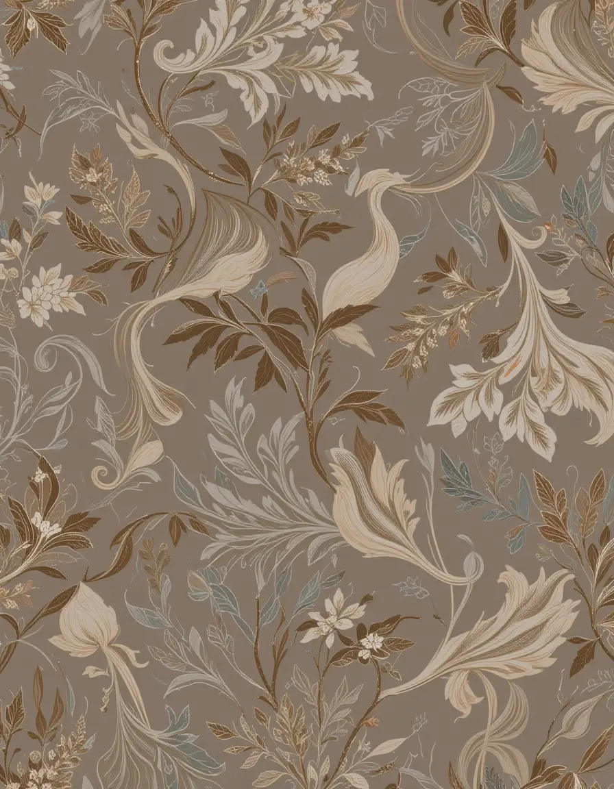 Serene Mocha Mousse Pattern Wallpaper Design For Interiors