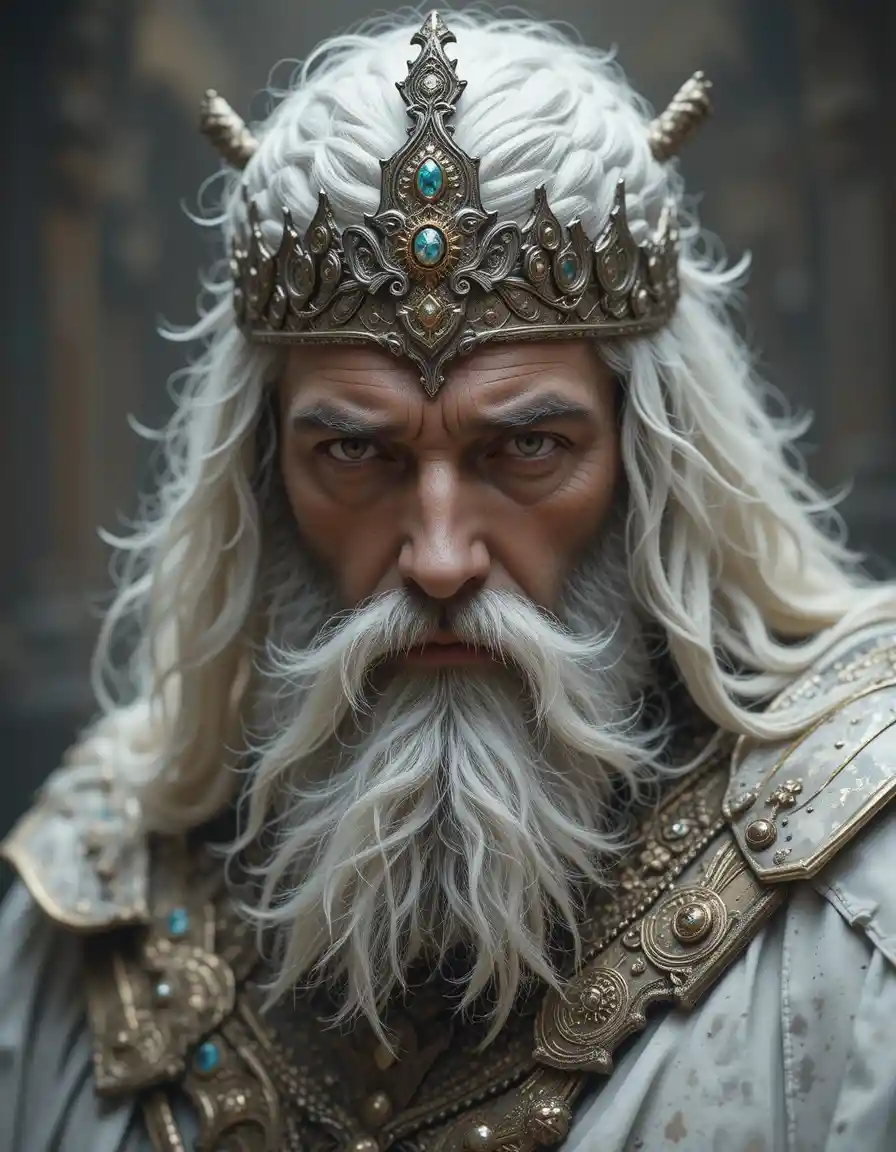 Thracian king Boreas as god of the north wind portrait