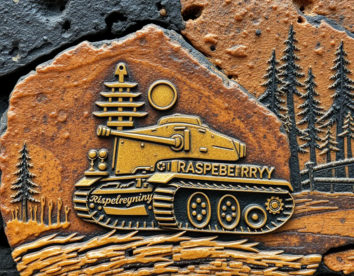 Smiling woman engraved on lava with enamel design