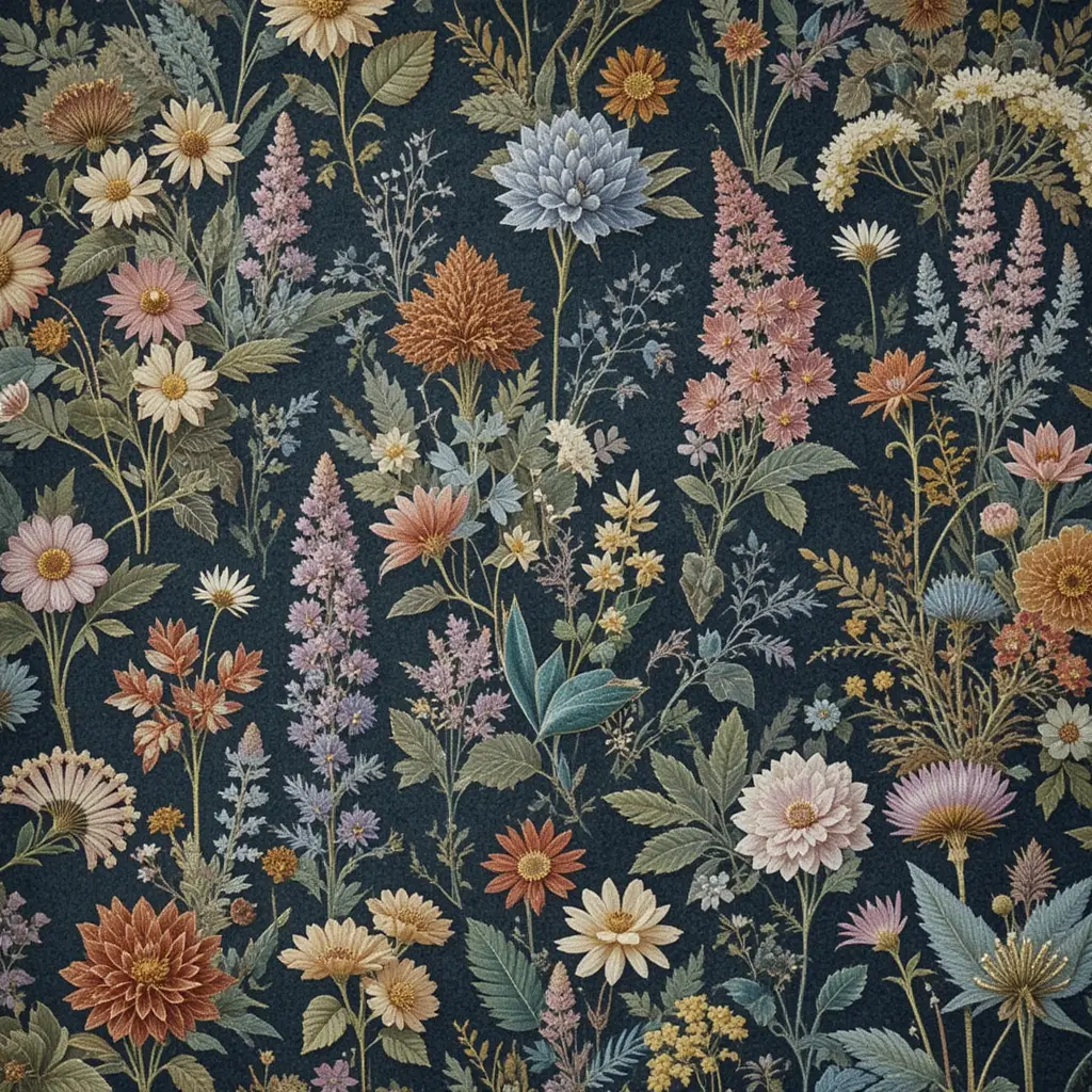 Nature inspired carpet patterns celebrating native plants and pollinators