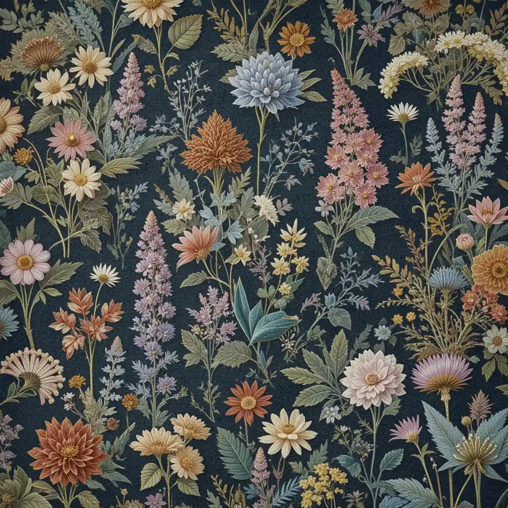 Motivi di tappeti ispirati alla natura che celebrano piante autoctone e impollinatori