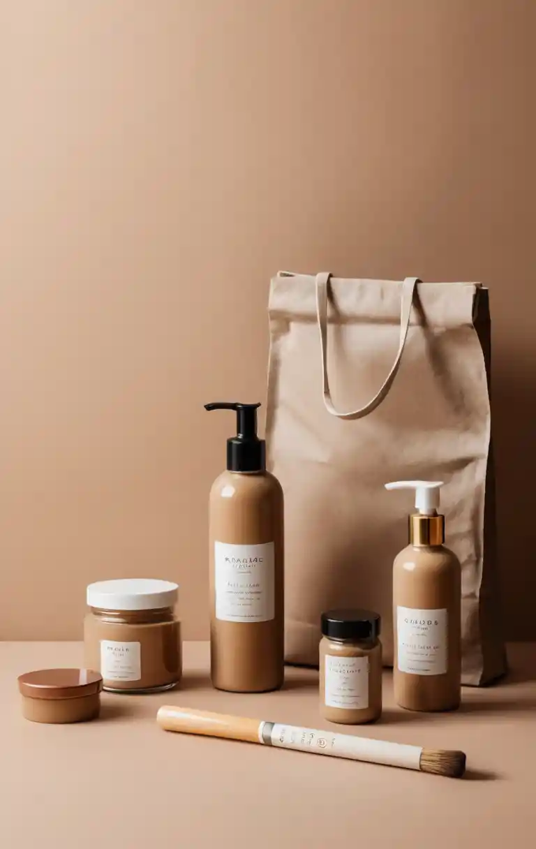 Earth tone studio background for product photography