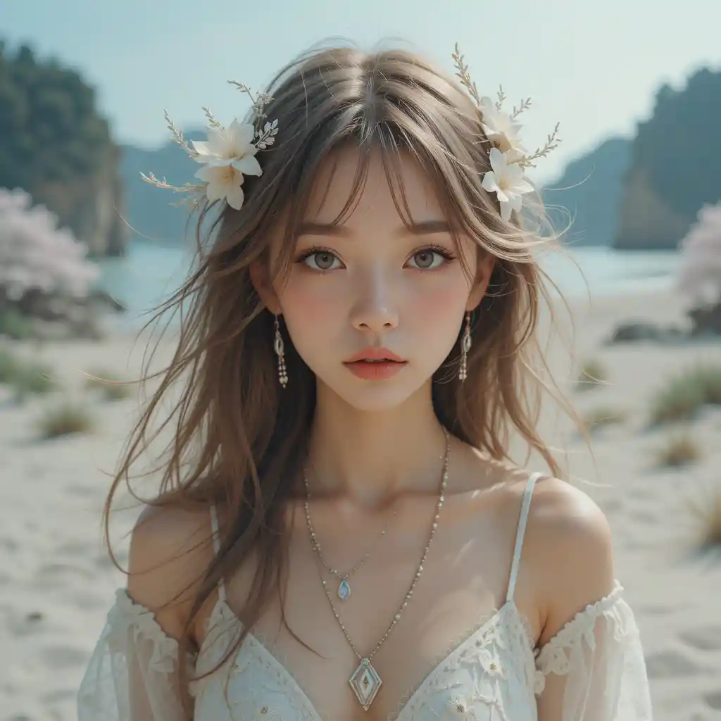 Portrait of a very beautiful girl with soft charm