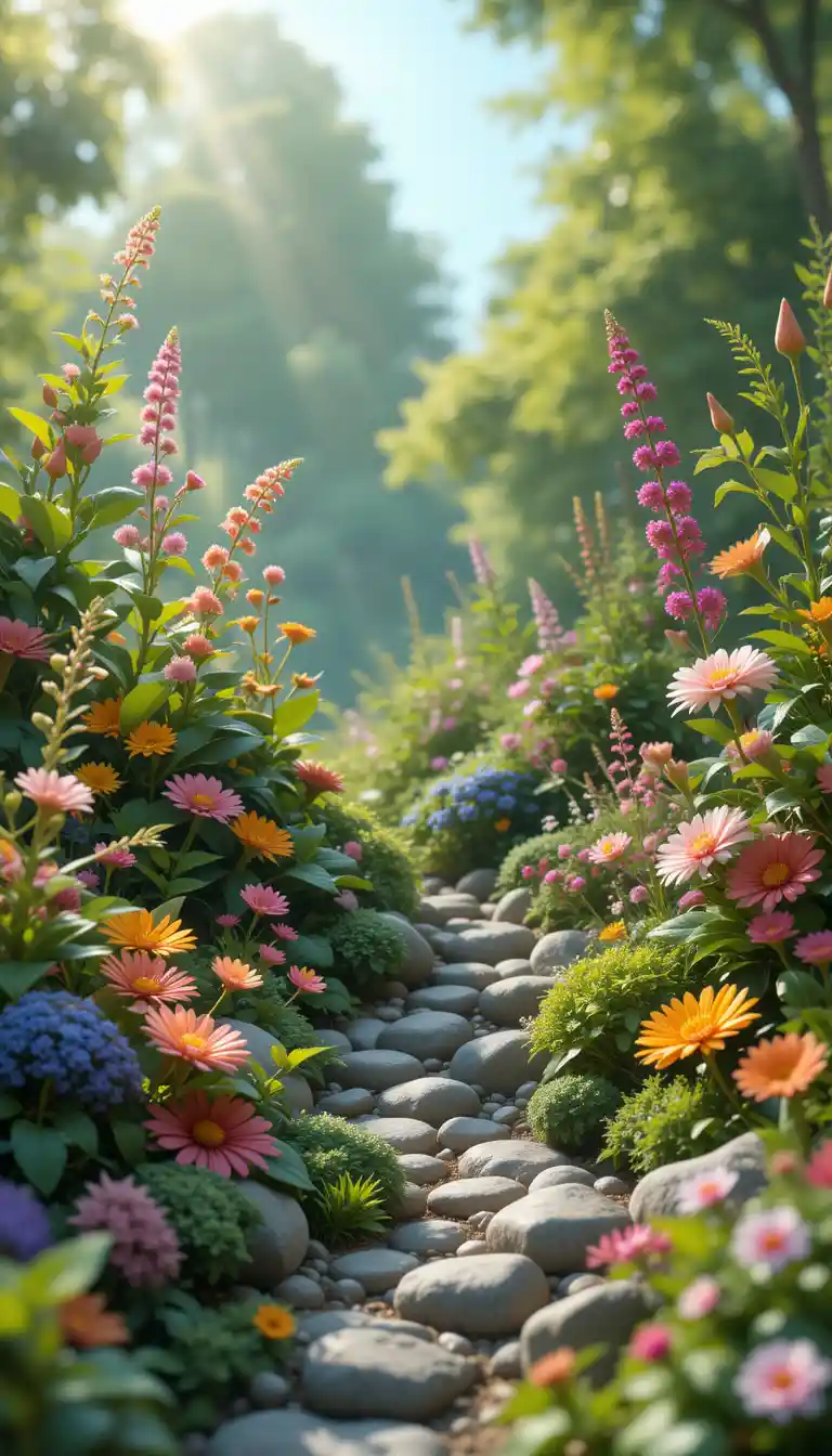Nature banner with colorful flowers for InfiniteAIVIbes channel