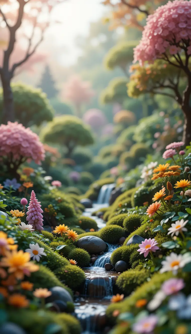 Channel banner with nature toys and realistic digital art