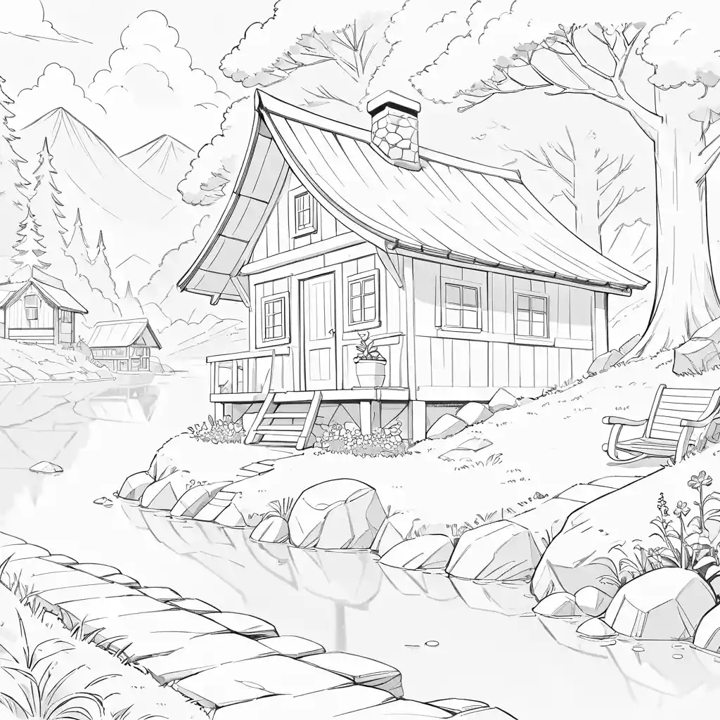 Cozy Wooden Mountain House Beside A Clear River