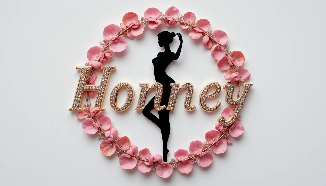 Elegant gold and pink logo with woman silhouette