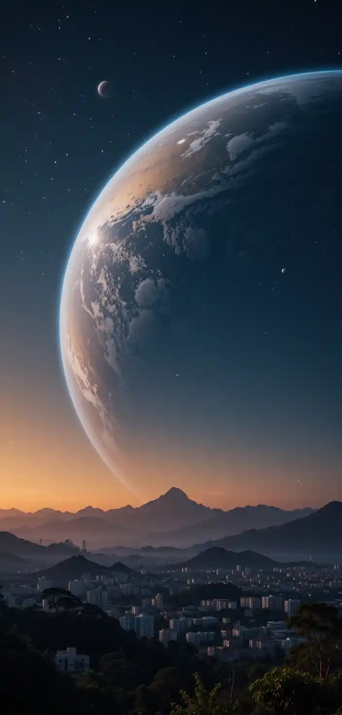 Saturn rising above the horizon over Belo Horizonte