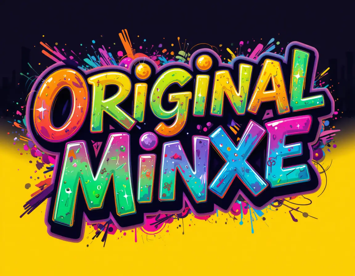 Colorful graffiti style logo with urban street art text