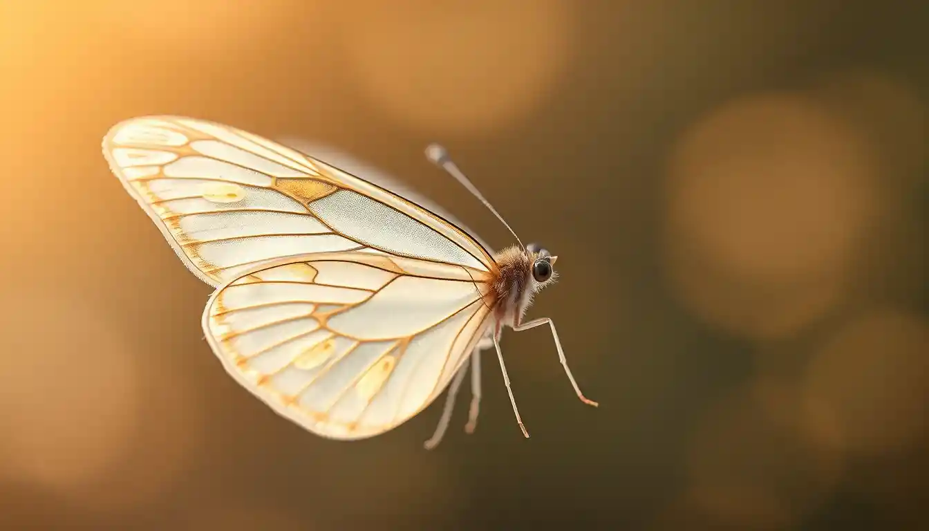 Macro close up of a delicate zen butterfly