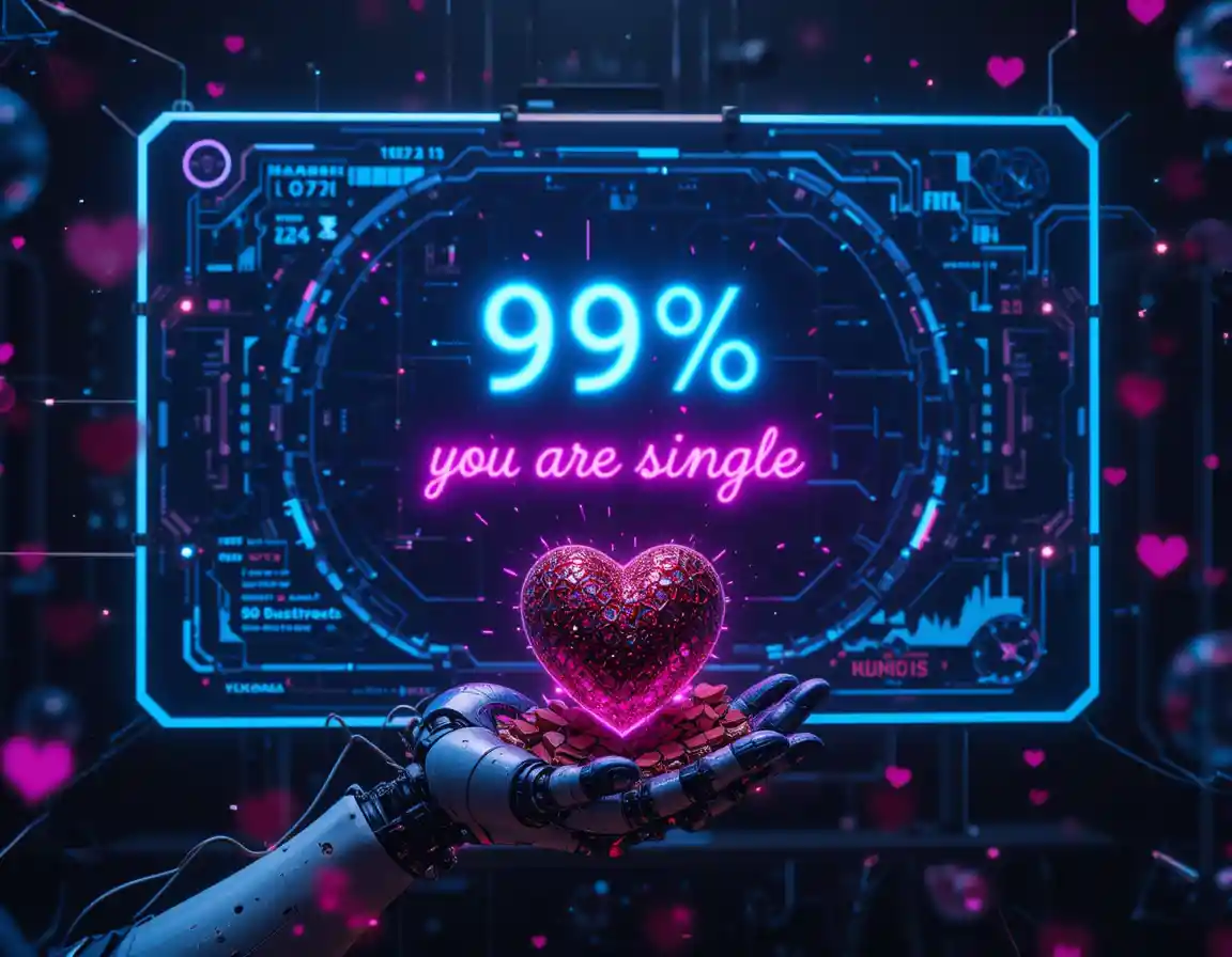 Hologramme d’IA futuriste prédit le statut relationnel d’une personne célibataire