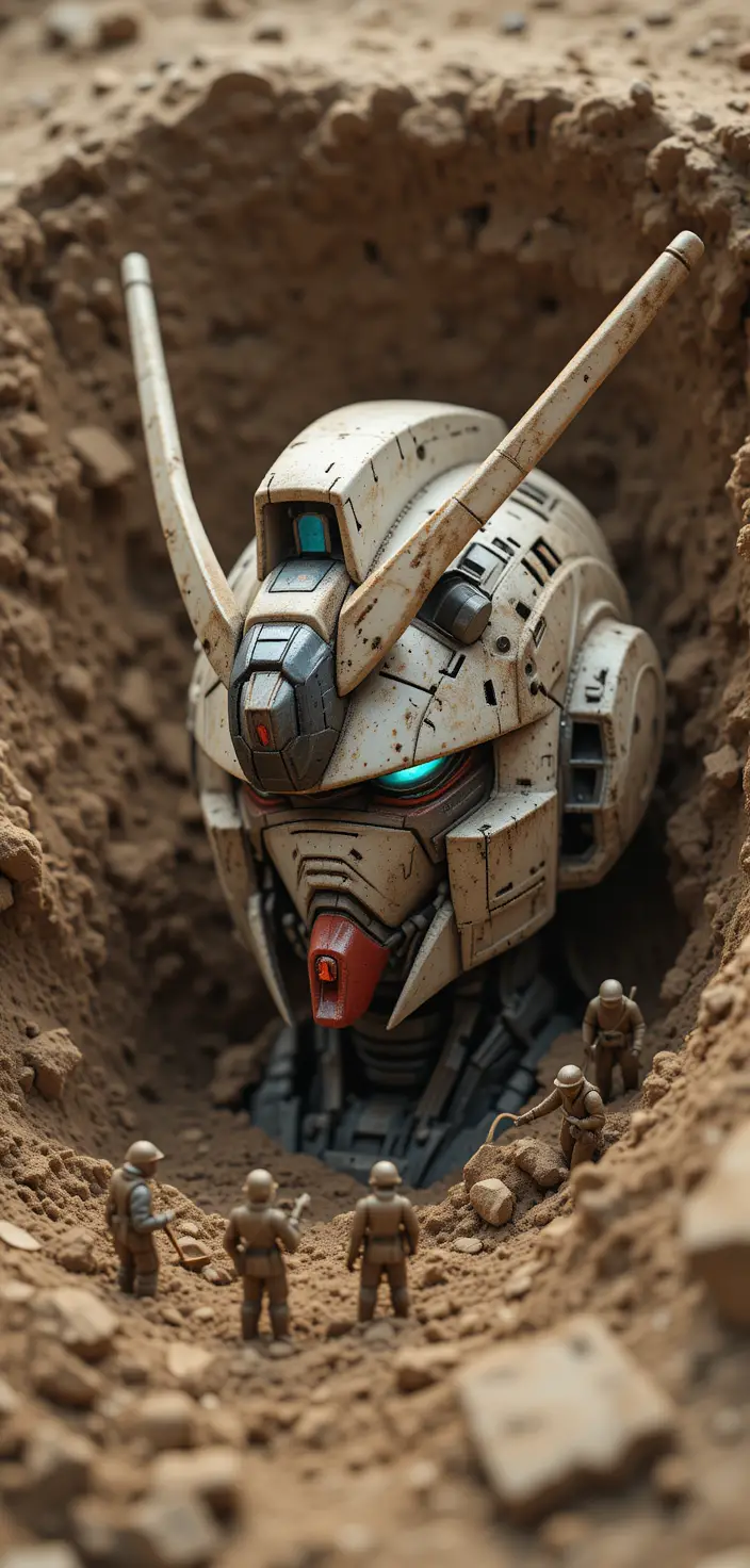 Archaeologists Uncover A Buried Giant Robot Head At Dig Site
