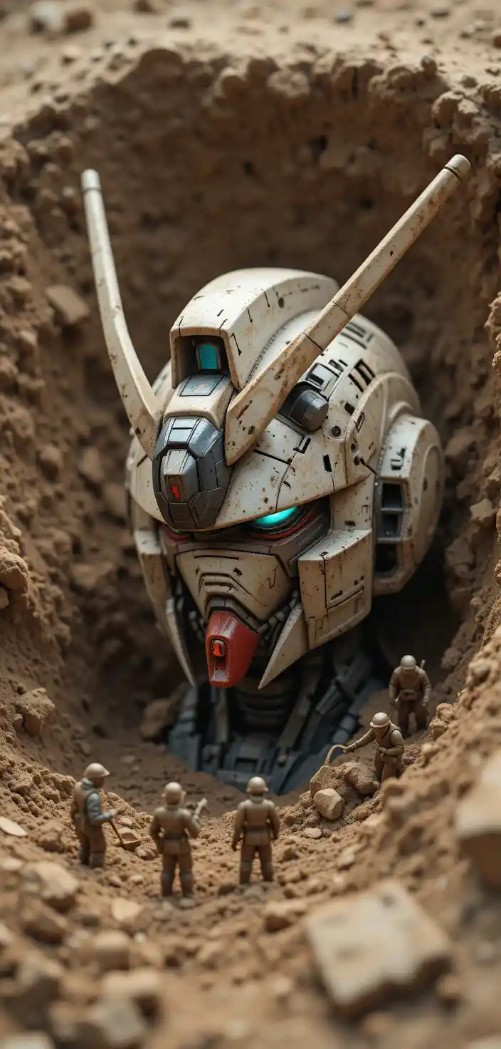 Archaeologists Uncover A Buried Giant Robot Head At Dig Site