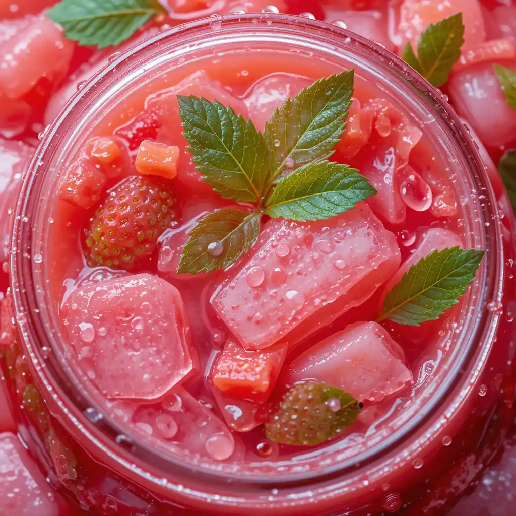 Close up of vibrant fruit jam with fresh orange slices
