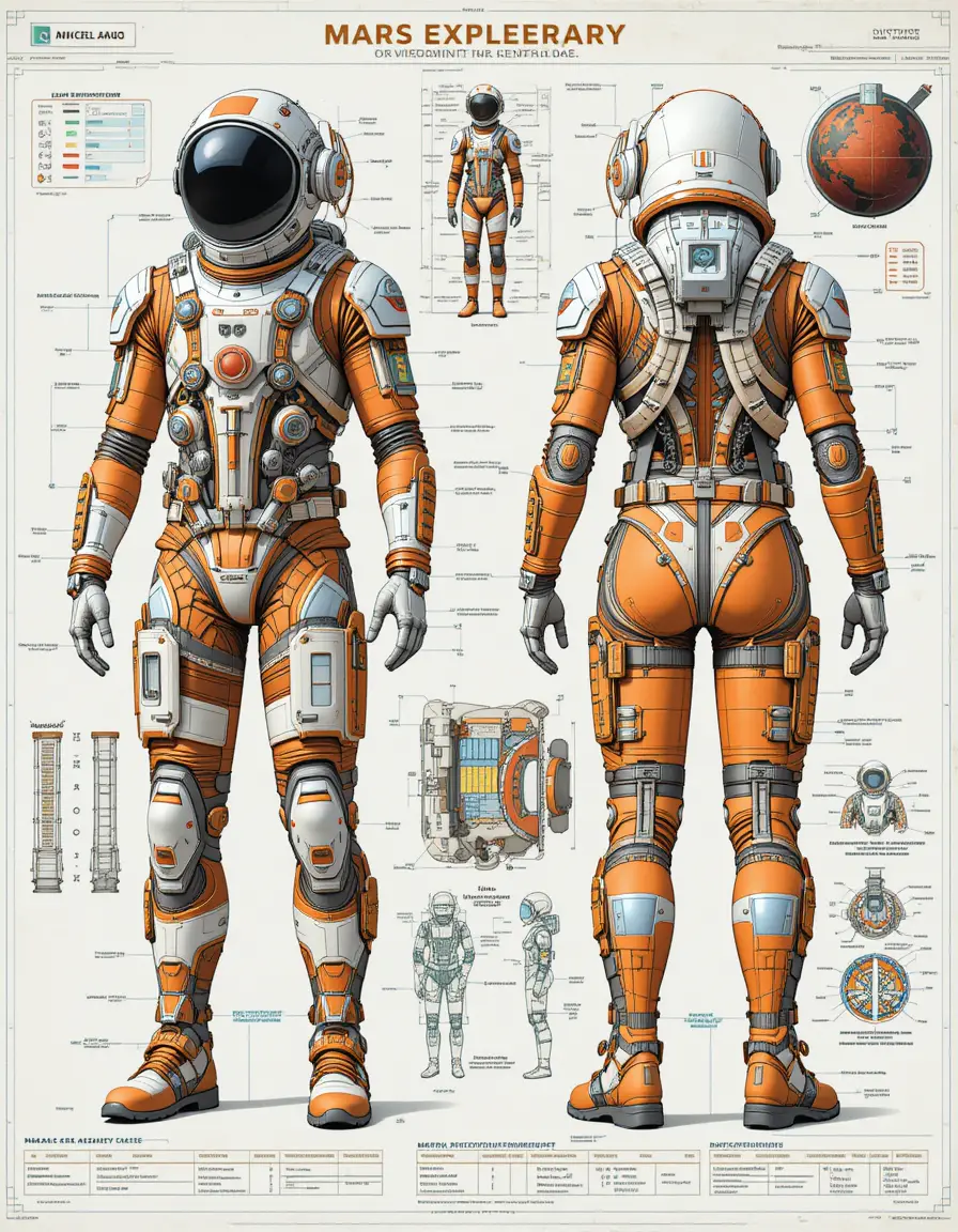 Engineering blueprint of advanced mars exploration spacesuits