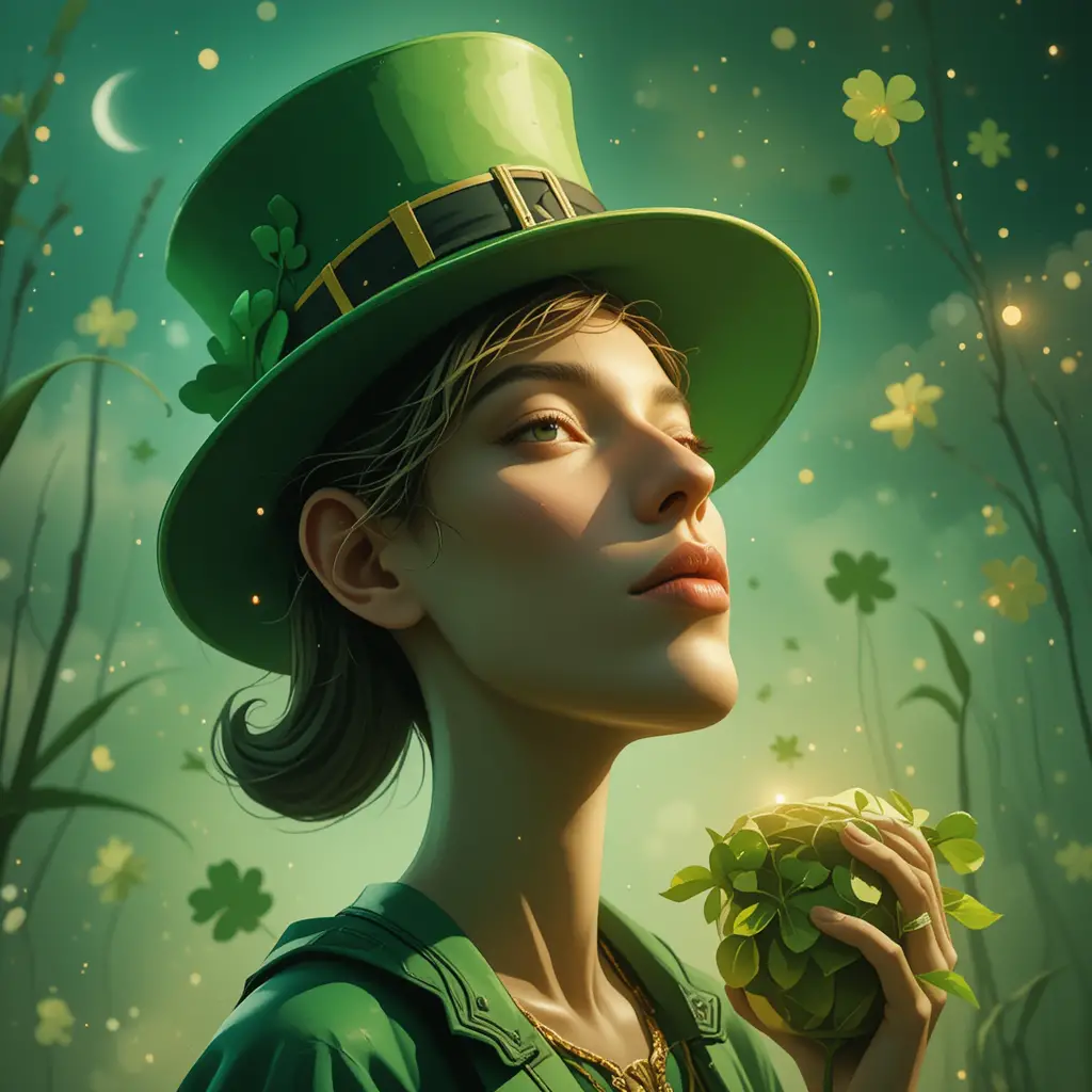 Festive St Patricks Day happiness blessing quote design