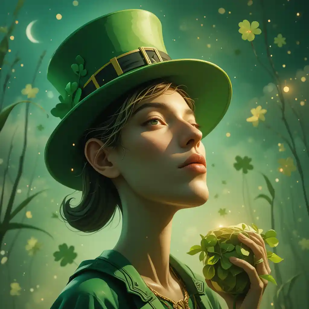 Festive St Patricks Day happiness blessing quote design