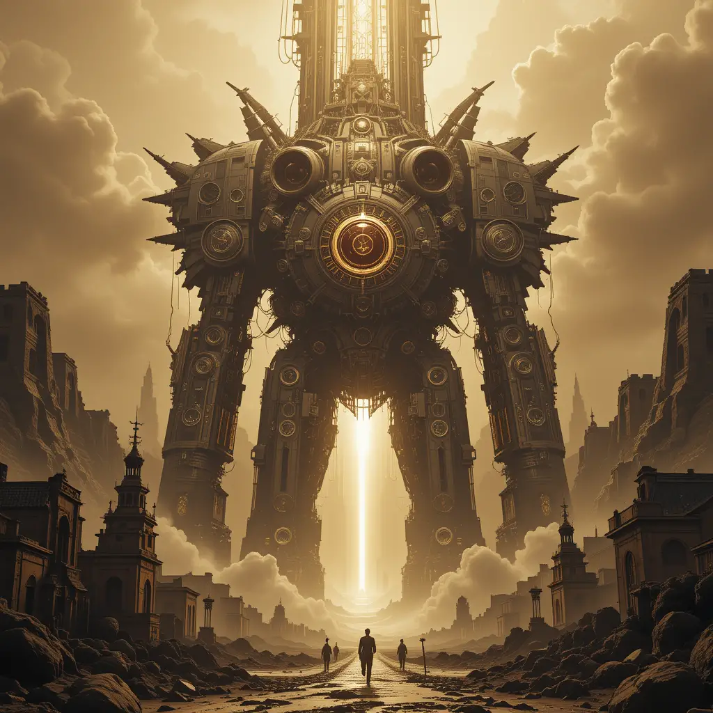 Otherworldly time machine bridging past and future worlds