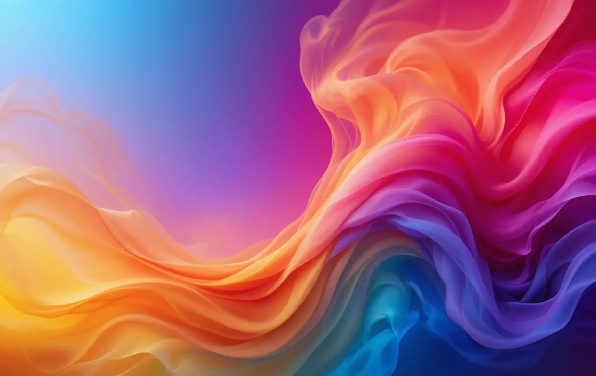 Colorful Abstract Gradient Waves For Desktop Wallpaper