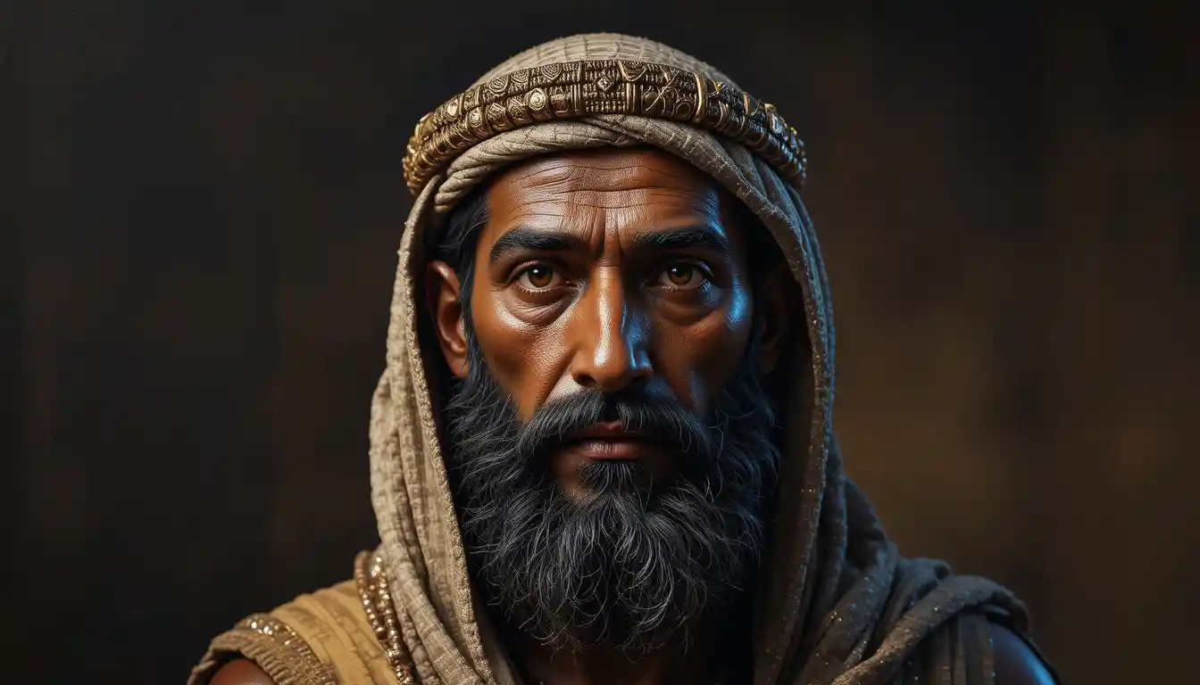Royal oil painting of a biblical arab man