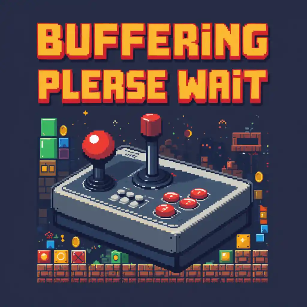 Retro pixel art joystick and 8 bit game controller design
